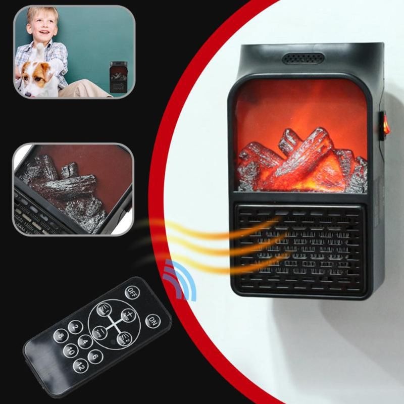 900W Mini Portable Electric Flame Heater