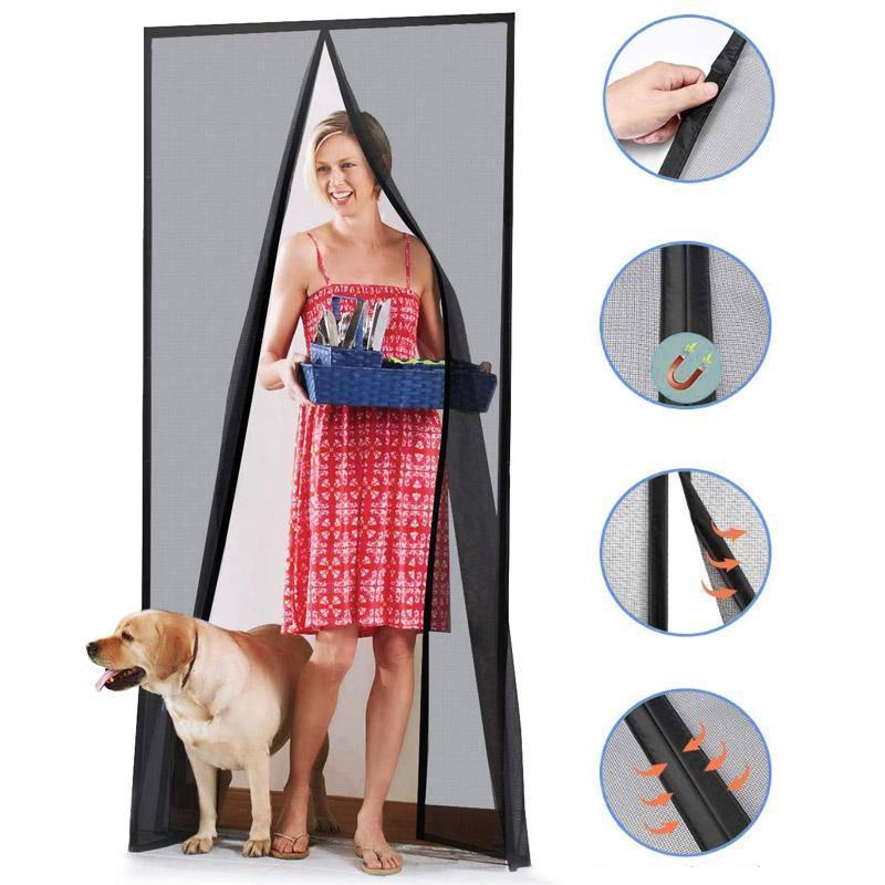 Magnetic Screen Door Mesh Bug Curtain