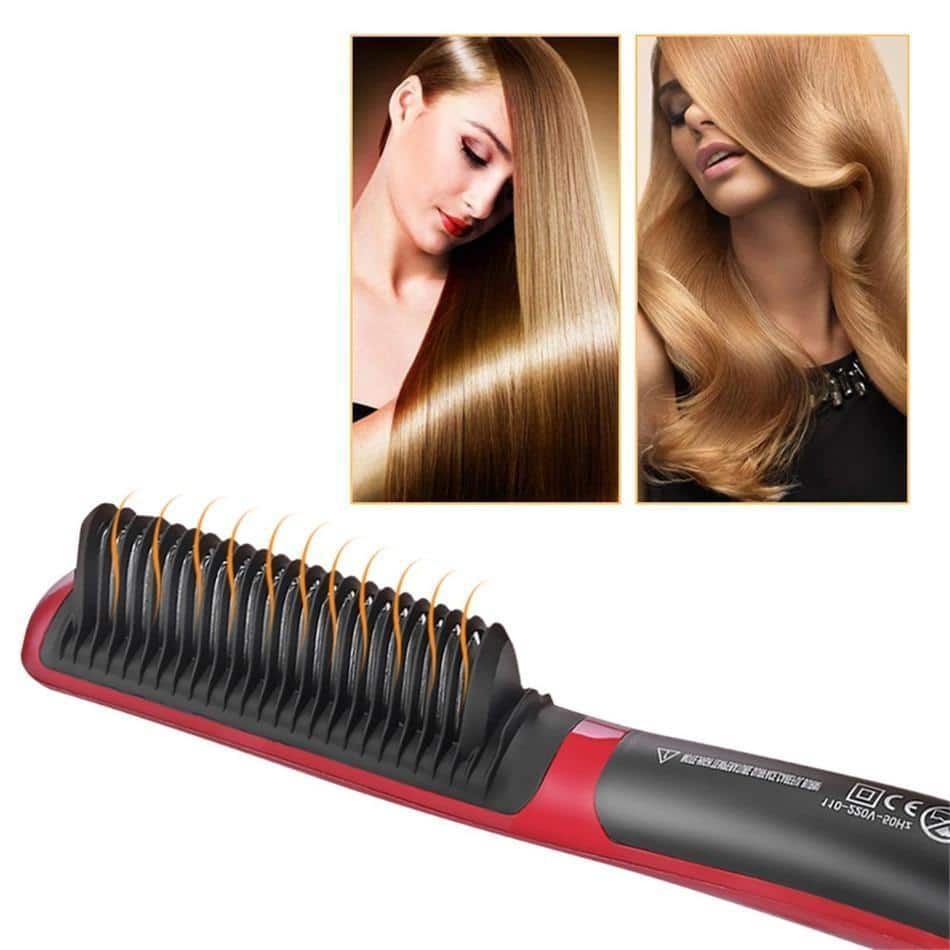 Professional Hair Straightening Brush 2 in 1