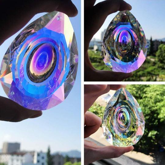 Rainbow rock crystal prism