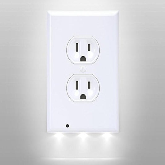 LED Motion Sensor Wall Outlet Light