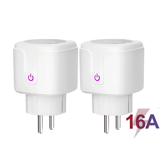 Tasmota Energy Monitoring WiFi Smart Plug, EU Style Plug/Socket, 16A