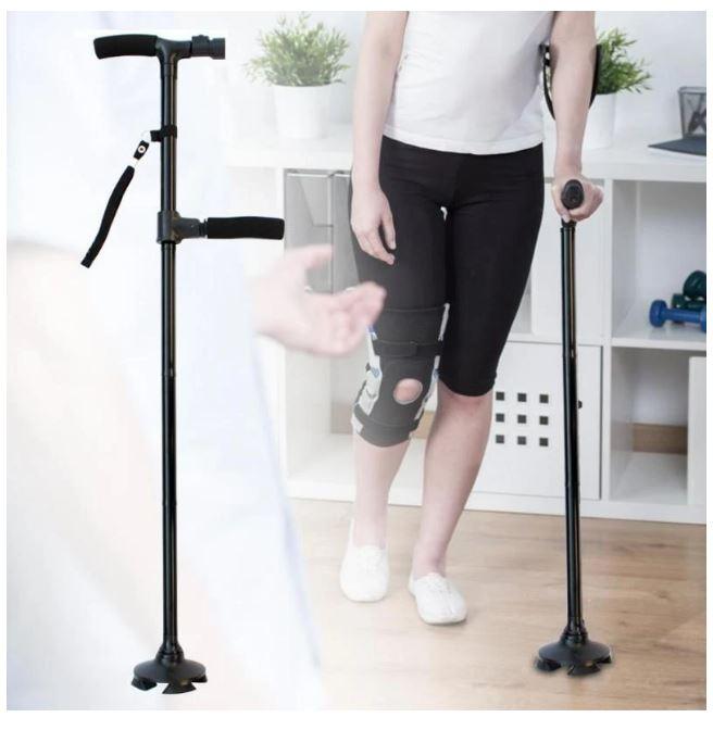 StandSecure Walking Cane anti-fall Multi-Functional Foldable LED