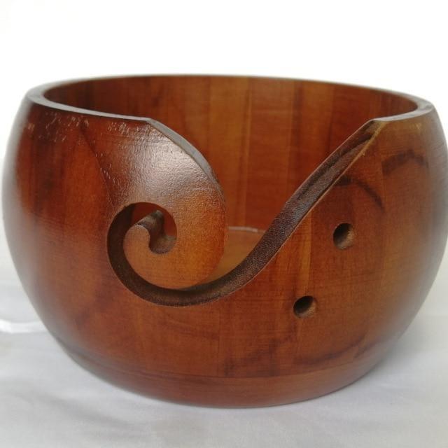 Handmade Wooden Yarn Bowl