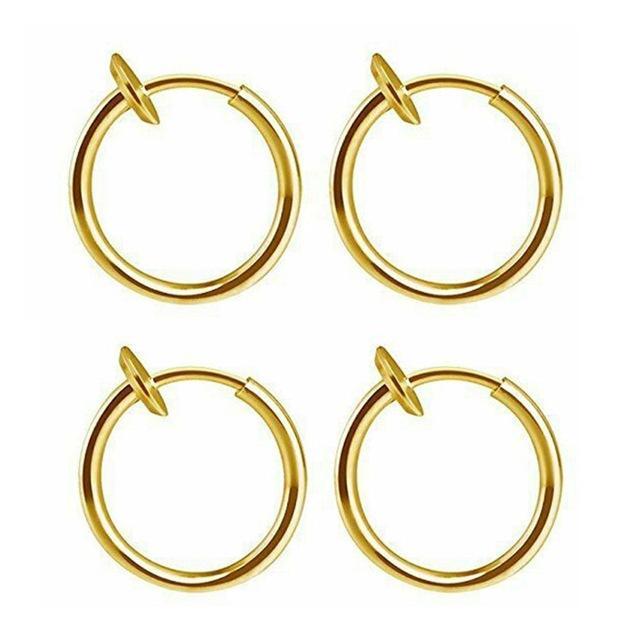 Unisex Stainless Steel Retractable Hoop
