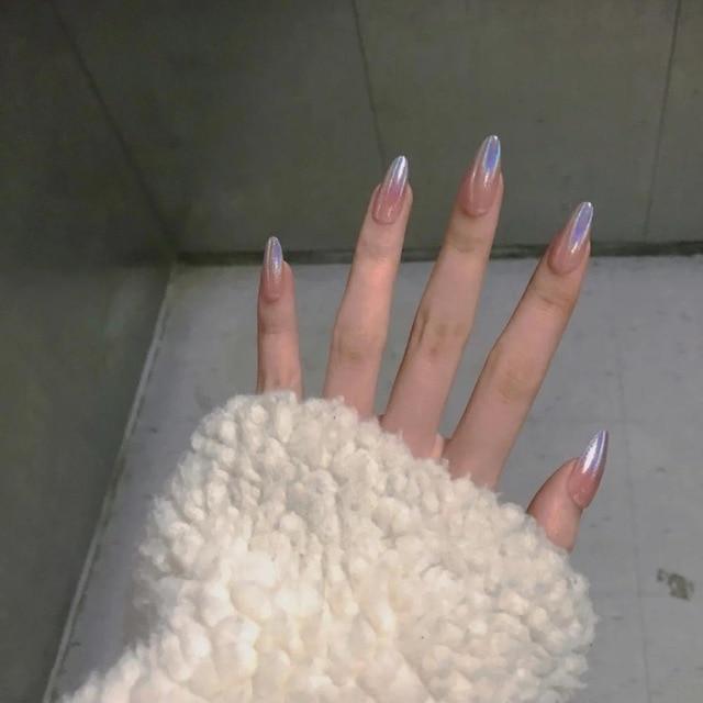 Chrome Nail Pearl Press On Nail