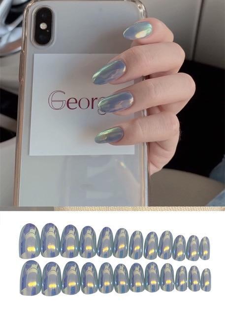 Chrome Nail Pearl Press On Nail