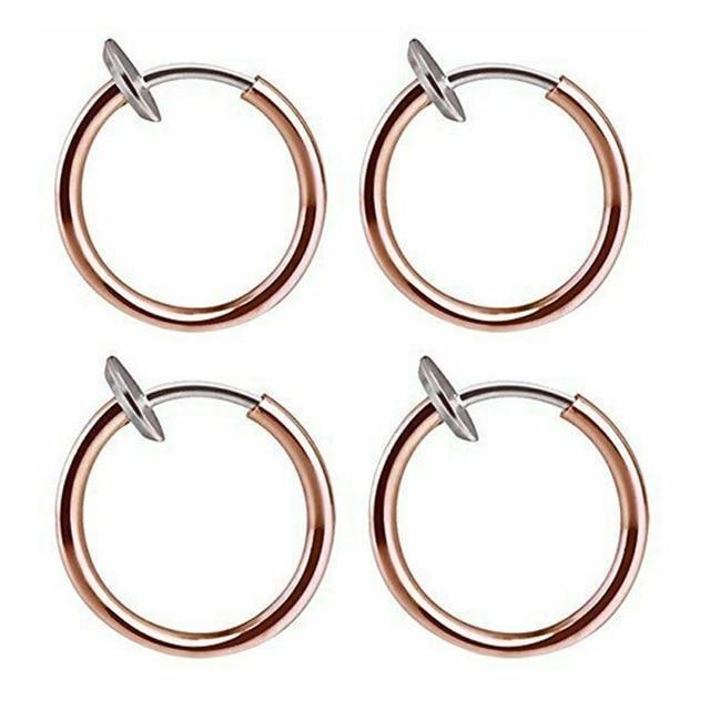 Unisex Stainless Steel Retractable Hoop