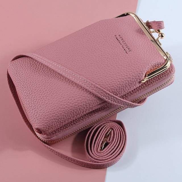 Women Phone Bag Solid Crossbody Bag