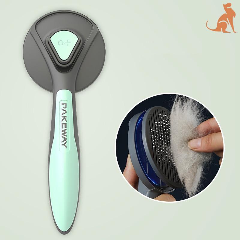 Self-cleaning brush for cats