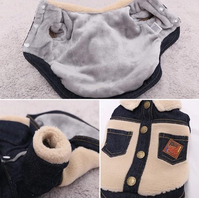 Denim jacket for dog