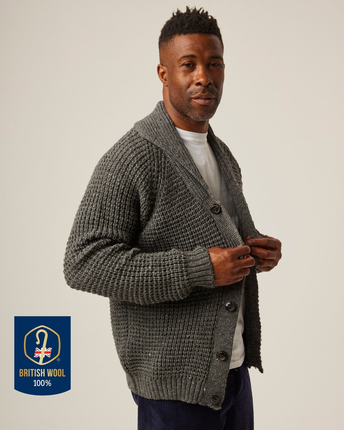 Waffle Shawl Cardigan
