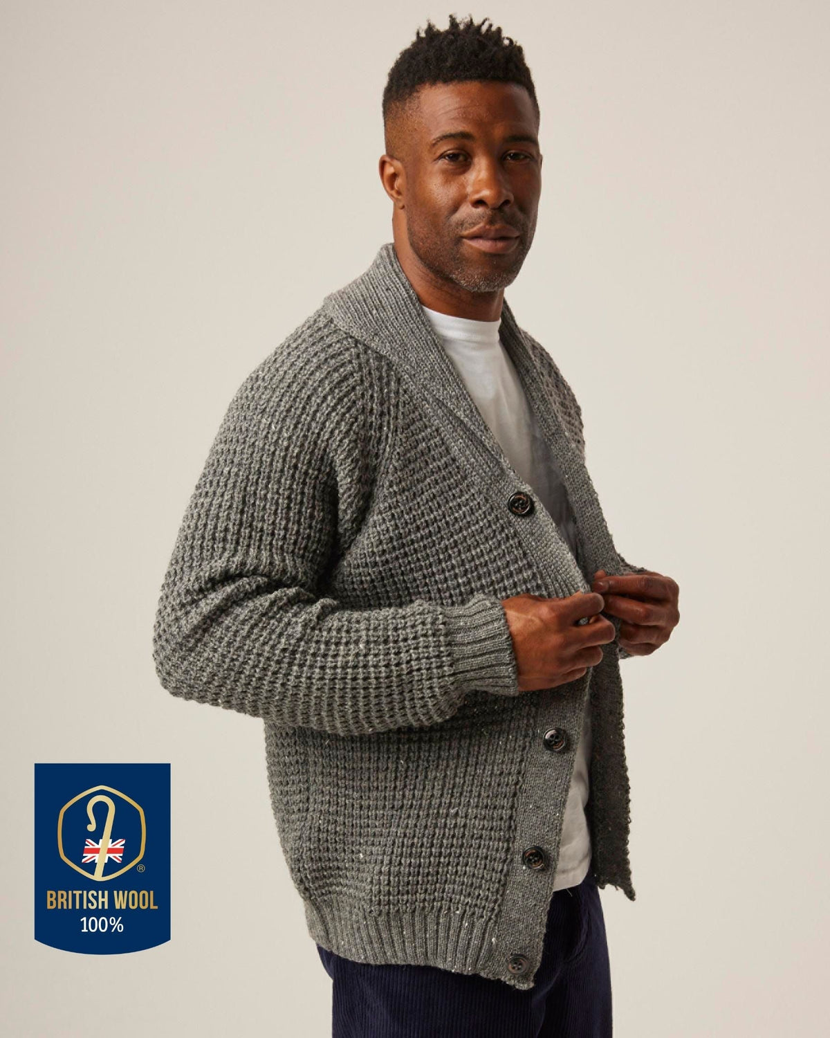 Waffle Shawl Cardigan